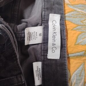 Calvin Klein Gray Corduroy Pants